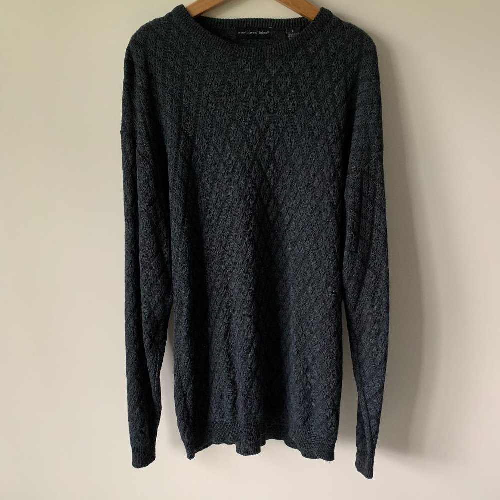 Northern Isle Loose Diamond Knit Sweater